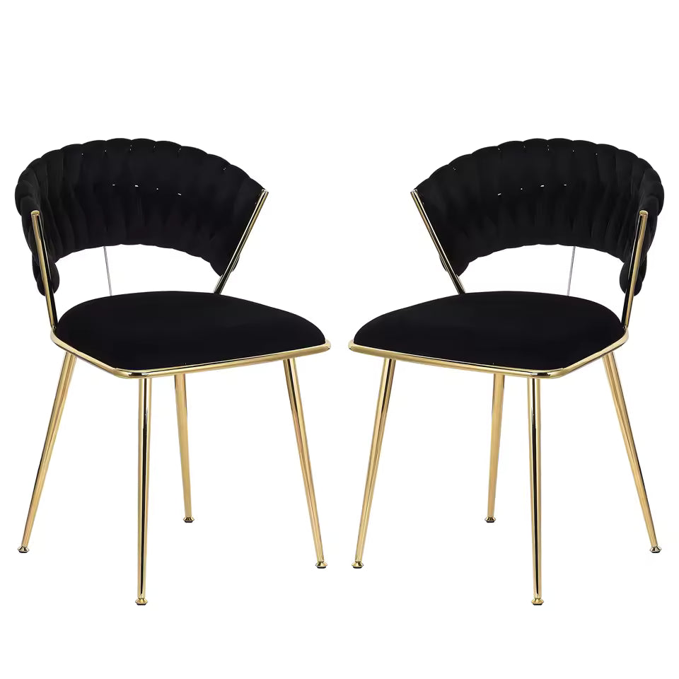 Duas Cadeiras de Jantar com Encosto Circular Trançado